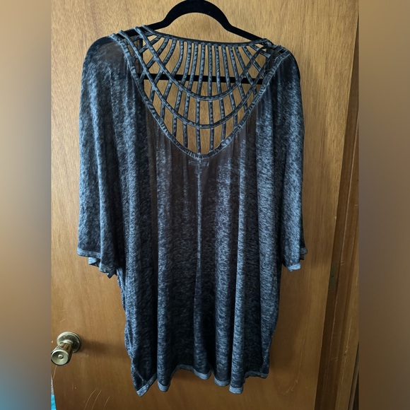Maurice’s plus size 4 heathered dark grey cardigan - Picture 2 of 4